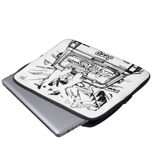 Great Pyrenees trip Laptop Sleeve (Voorkant onderkant)