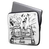 Great Pyrenees trip Laptop Sleeve (Voorkant Links)