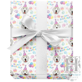 Great Pyrenees Wrapping Paper White Cadeaupapier