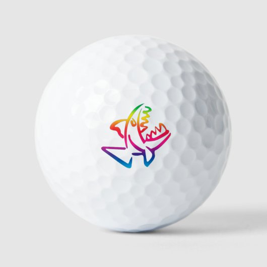 great rainbow shark golfballen (Voorkant)