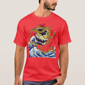 Great Ramen van Kanagawa Japans voedsel Kaiju Kawa T-shirt