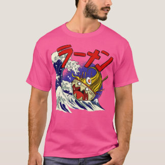 Great Ramen van Kanagawa Japans voedsel Kaiju Kawa T-shirt