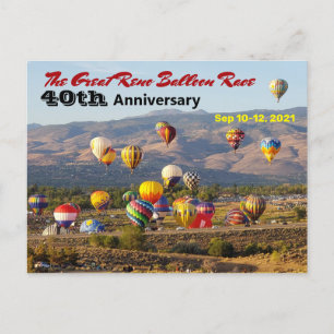 Great Reno Balloon Race 40th Jubileum Briefkaart