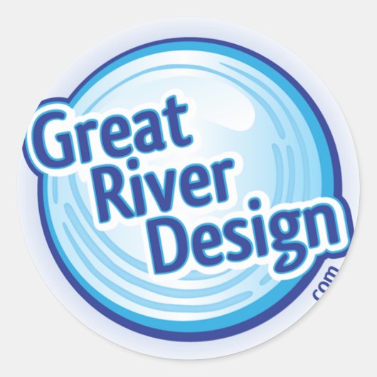 Great River Design.com Sticker (Voorkant)