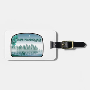 Great Sacandaga Lake New York Herten Bagagelabel