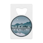 Great Sacandaga Lake New York Reflection Creditkaart Flessenopener (Voorkant)