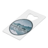 Great Sacandaga Lake New York Reflection Creditkaart Flessenopener (Voorkant Gekanteld)