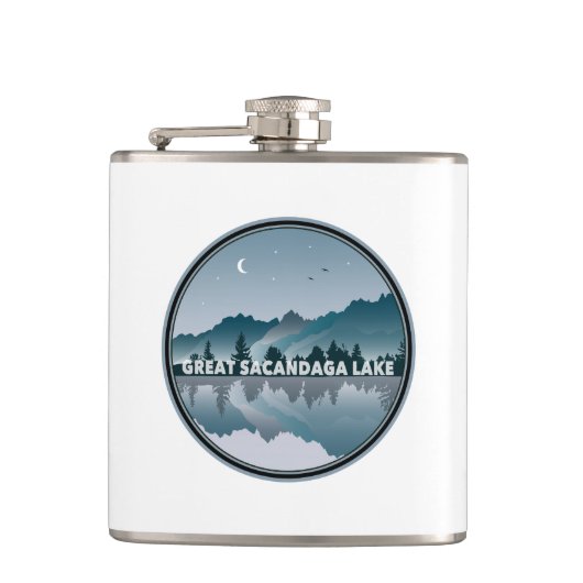 Great Sacandaga Lake New York Reflection Heupfles (Voorkant)