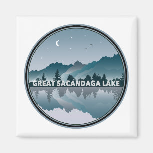 Great Sacandaga Lake New York Reflection Magneet