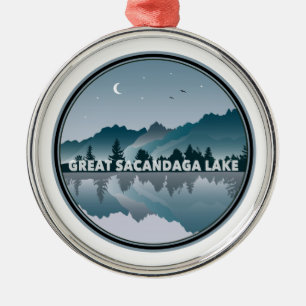 Great Sacandaga Lake New York Reflection Metalen Ornament