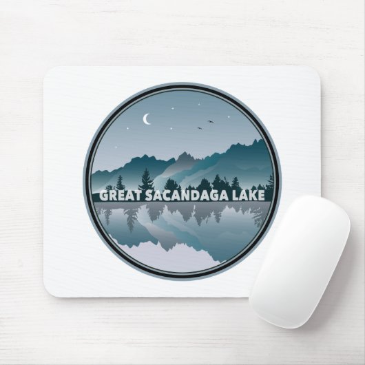 Great Sacandaga Lake New York Reflection Muismat (Met muis)