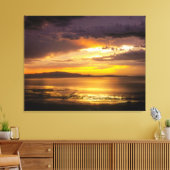 Great Salt Lake Sunset Canvas Afdruk (Insitu (Woonkamer))