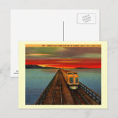 Great Salt Lake Train, Vintage van Utah Briefkaart (Voorkant / Achterkant)