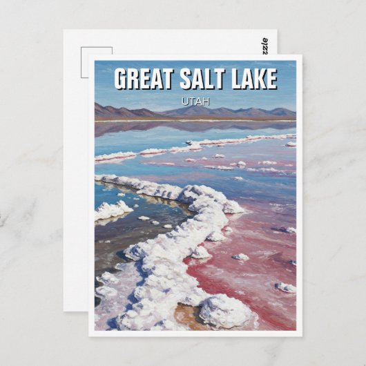 Great Salt Lake Utah Briefkaart (Voorkant / Achterkant)