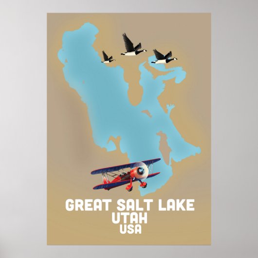Great Salt Lake, Utah Reisposter Poster (Voorkant)