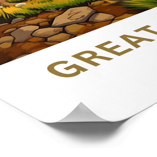 Great Salt Lake Utah Reisprint Poster (Hoek)