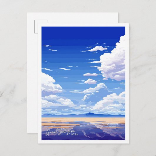 Great Salt Lake Utah Travel afbeelding Briefkaart (Voorkant / Achterkant)