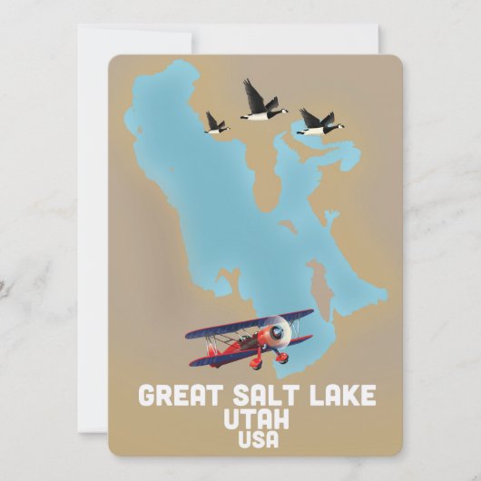 Great Salt Lake, Utah Travel poster (Voorkant)