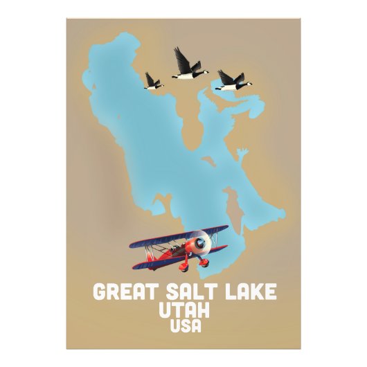 Great Salt Lake, Utah Travel poster (Voorkant)