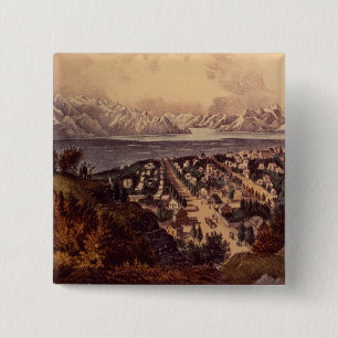 Great Salt Lake, Utah Vierkante Button 5,1 Cm
