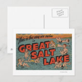Great Salt Lake, UtahThe Way We SwimUtah Briefkaart (Voorkant / Achterkant)