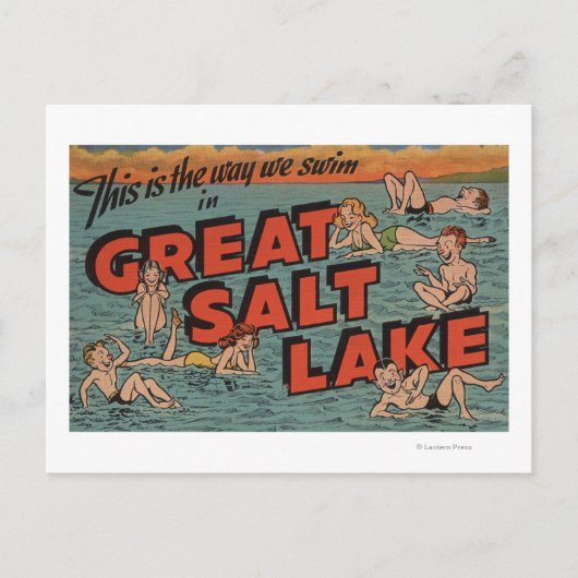 Great Salt Lake, UtahThe Way We SwimUtah Briefkaart (Voorkant)
