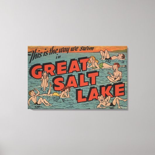 Great Salt Lake, UtahThe Way We SwimUtah Canvas Afdruk (Voorkant)
