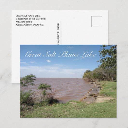 Great Salt Plains Lake, Oklahoma Briefkaart (Voorkant / Achterkant)