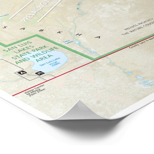 Great Sand Dunes (Colorado) plattegrond poster (Hoek)