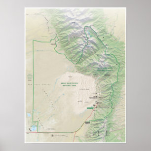 Great Sand Dunes (Colorado) plattegrond poster
