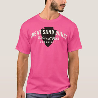 Great Sand Dunes National Park Arched Text Tan T-shirt