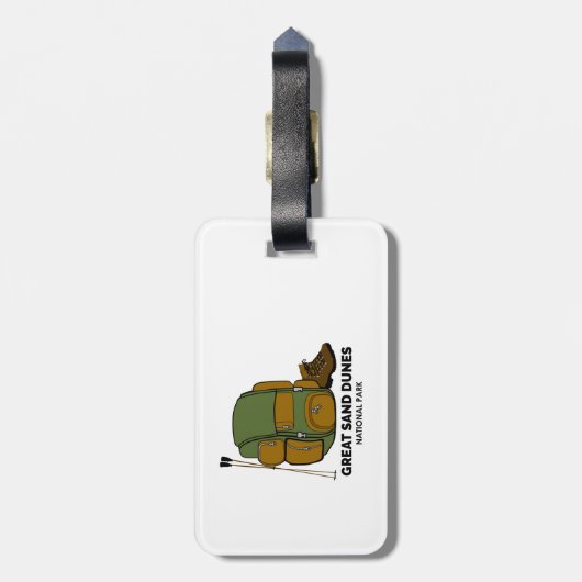 Great Sand Dunes National Park Backpack Bagagelabel (Achterkant verticaal)