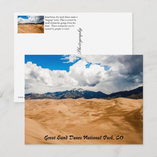 Great Sand Dunes National Park, CO Briefkaart (Voorkant / Achterkant)