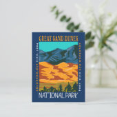 Great Sand Dunes National Park Colorado Distress Briefkaart (Staand voorkant)