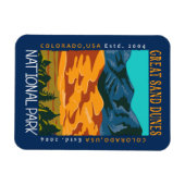 Great Sand Dunes National Park Colorado Distress Magneet (Horizontaal)