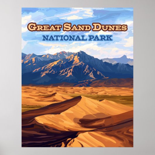 Great Sand Dunes National Park Colorado Poster (Voorkant)