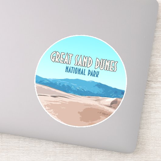 Great Sand Dunes National Park Colorado Sticker (Detail)
