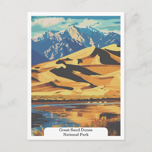 Great Sand Dunes National Park, Colorado, Verenigd Briefkaart (Voorkant)