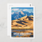 Great Sand Dunes National Park Colorado, Verenigde Briefkaart (Voorkant / Achterkant)