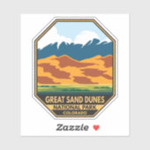 Great Sand Dunes National Park Colorful Emblem Sticker (Vel)