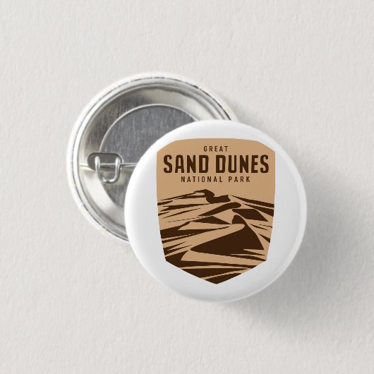 Great Sand Dunes National Park Minimal Emblem Ronde Button 3,2 Cm (Voorkant /achterkant)