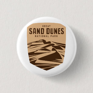Great Sand Dunes National Park Minimal Emblem Ronde Button 3,2 Cm