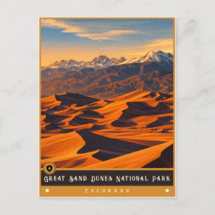 Great Sand Dunes National Park Oude ansichtkaart Briefkaart