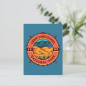 Great Sand Dunes National Park Retro Compass Briefkaart (Staand voorkant)