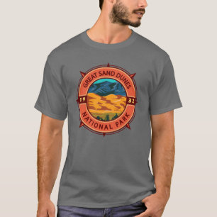 Great Sand Dunes National Park Retro Compass T-shirt