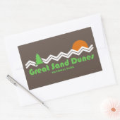 Great Sand Dunes National Park Retro Rechthoekige Sticker (Envelop)