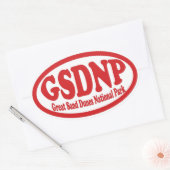 Great Sand Dunes National Park rode ovale sticker (Envelop)