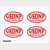 Great Sand Dunes National Park rode ovale sticker (Vel)