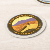 Great Sand Dunes National Park Ronde Kartonnen Onderzetter (Gebogen)