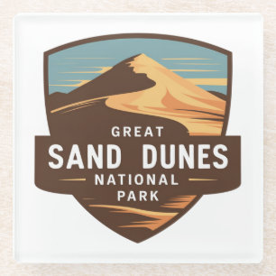 Great Sand Dunes National Park Travel Badge Glazen Onderzetter
